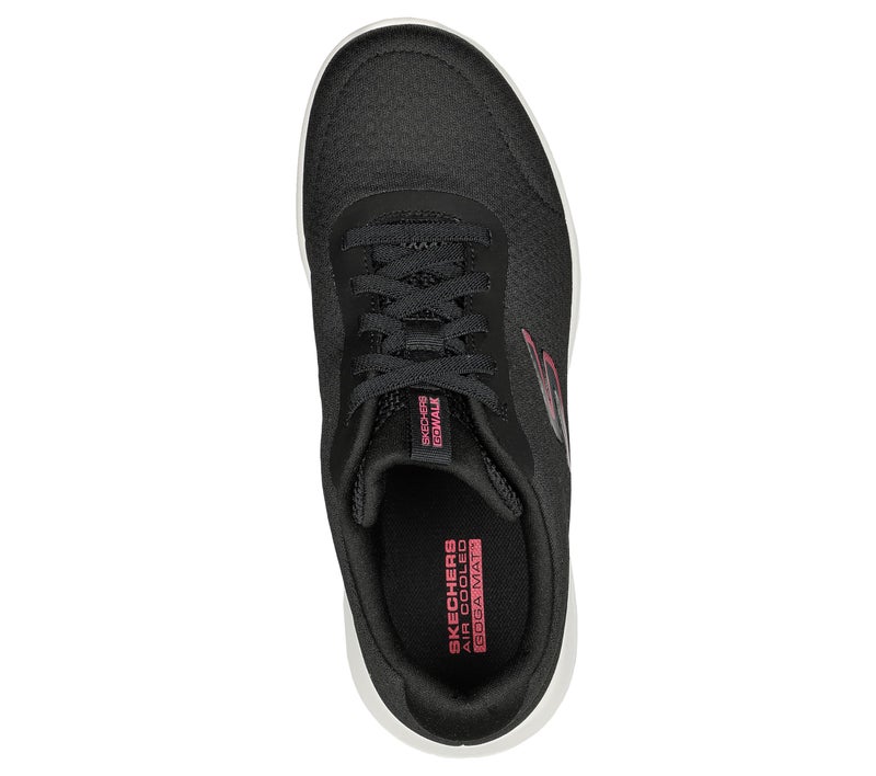 Skechers womens GO WALK JOY - ECSTATIC Black/White 6 US - Image 3